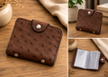 Ostrich Leather Card Holder
