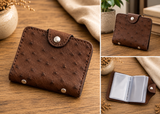 Ostrich Leather Card Holder