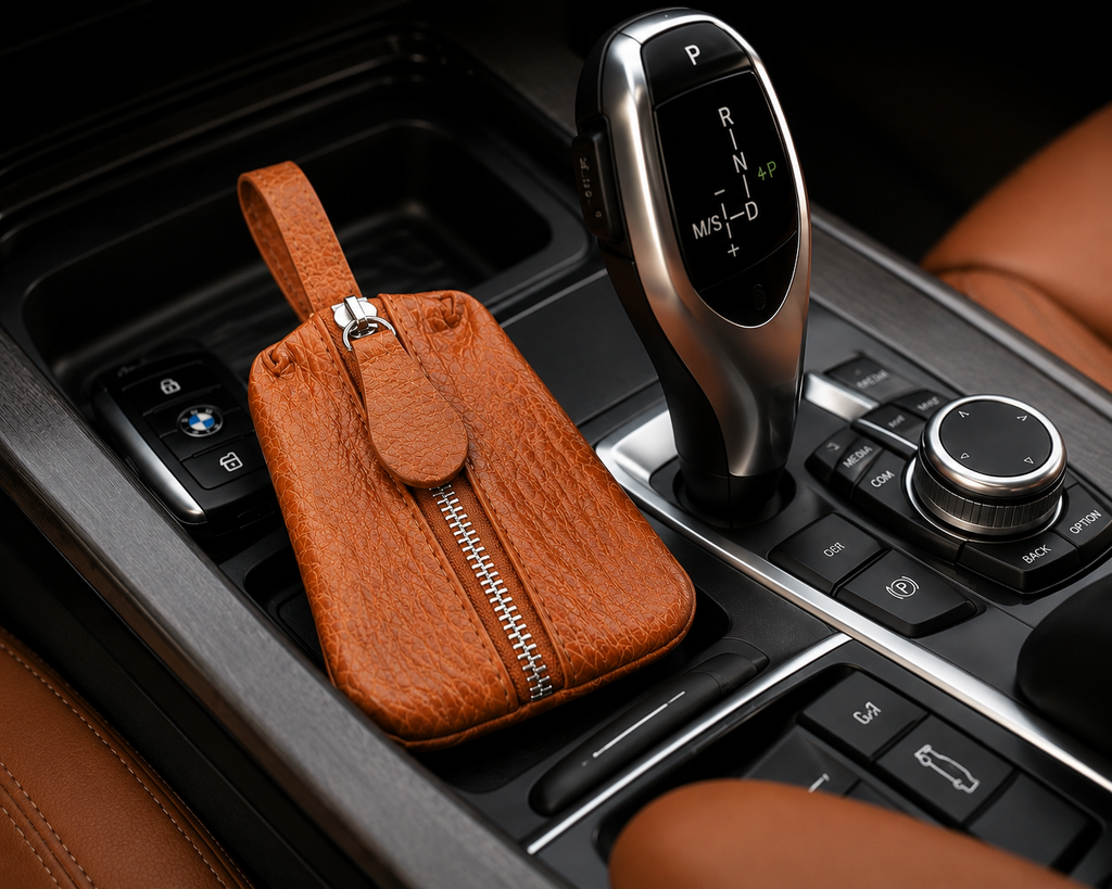 Ostrich Leather Key Holder