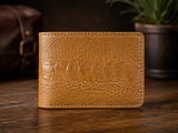 Ostrich Leather Fold Wallet