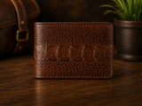 Ostrich Leather Fold Wallet