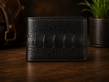Ostrich Leather Fold Wallet