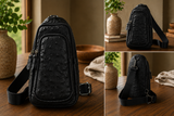 Ostrich Leather Tall Cross body bag