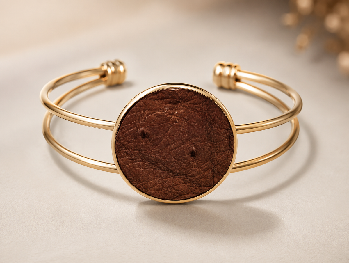 Ostrich Leather small bracelet