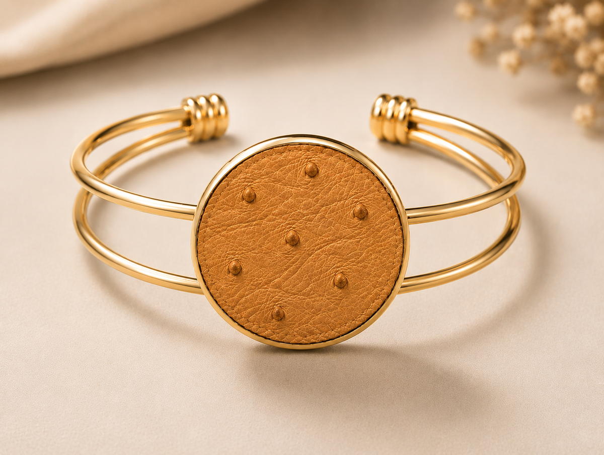 Ostrich Leather small bracelet