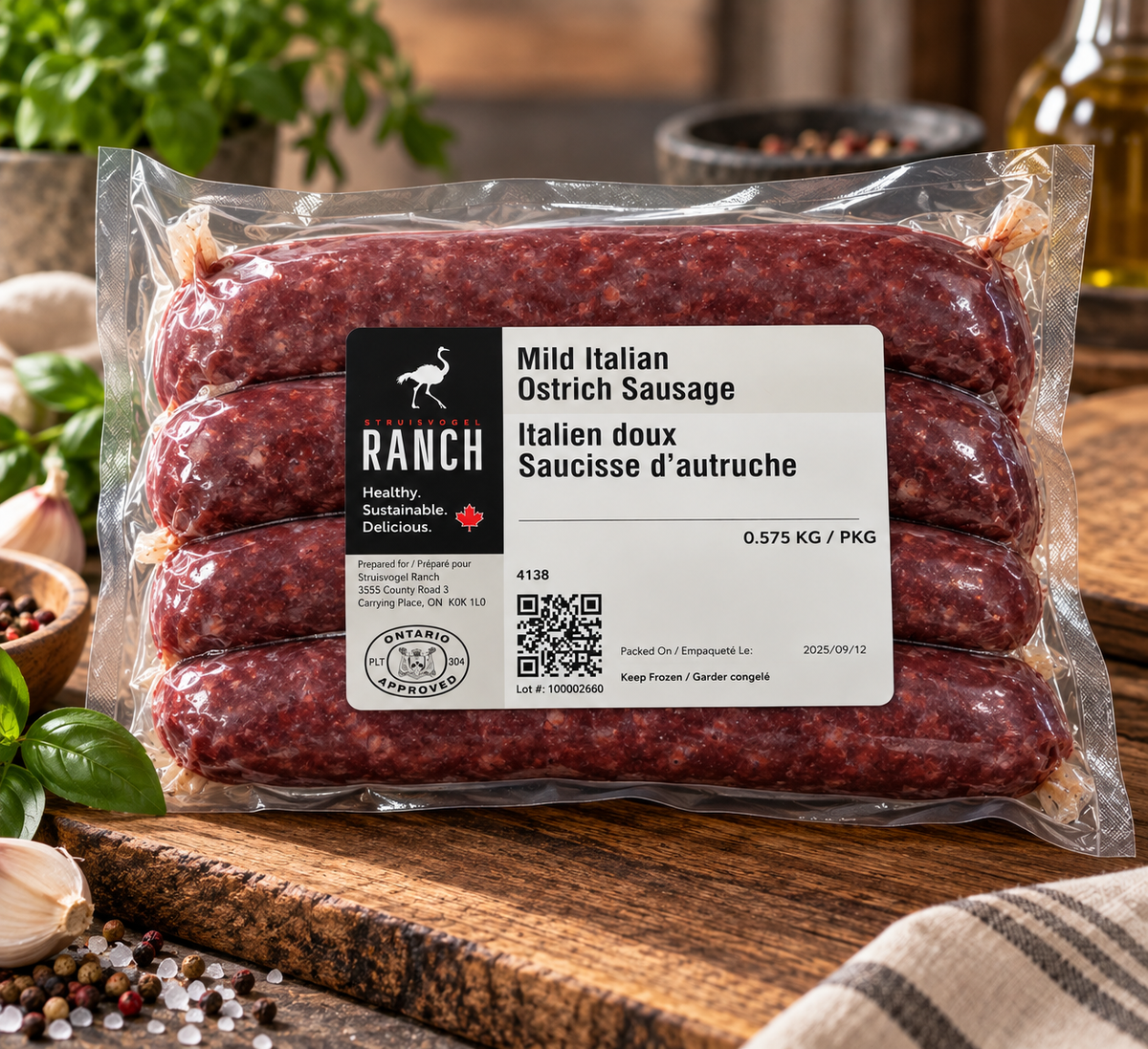 Ostrich Sausage