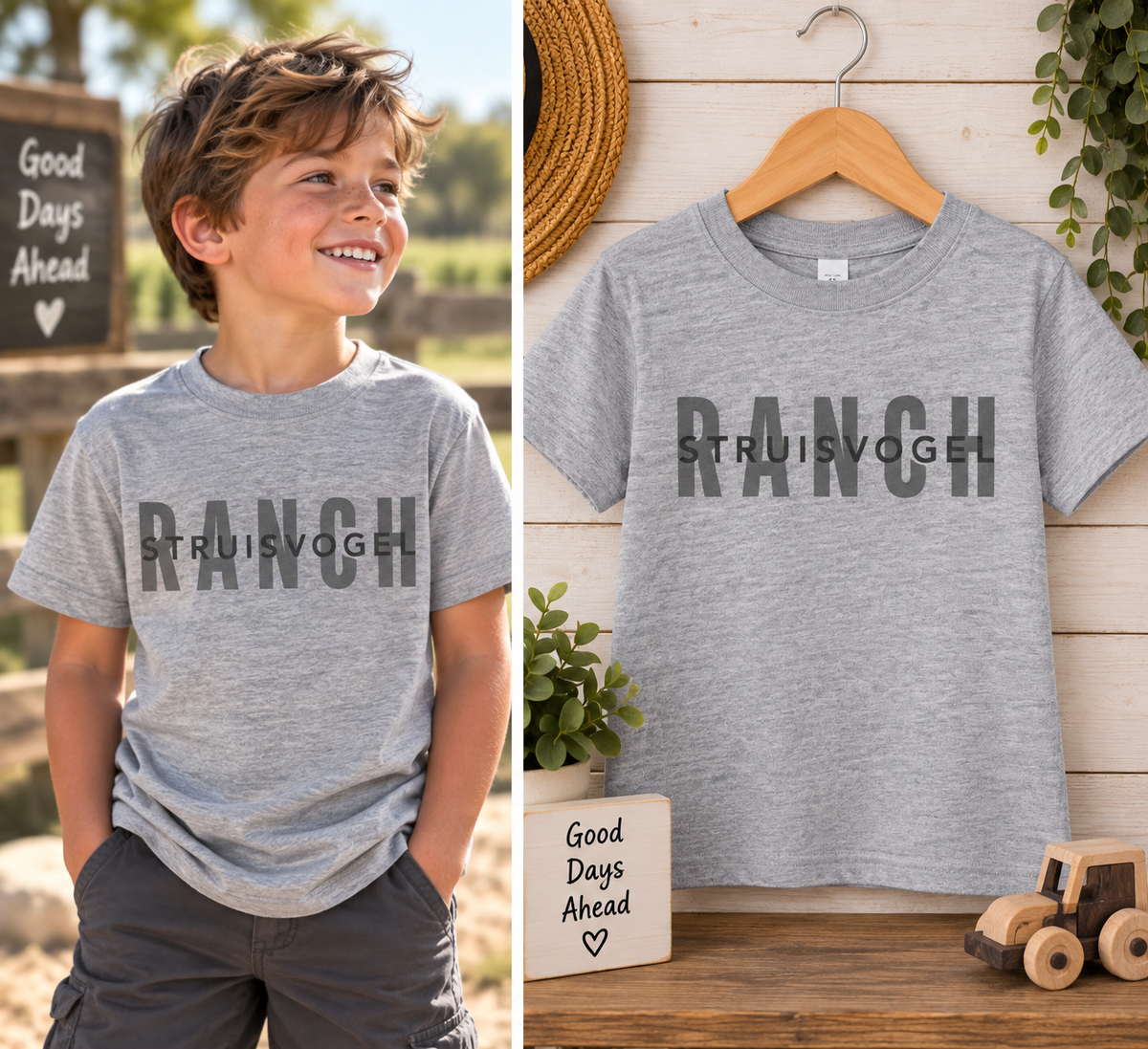 Kids T-Shirts Ostrich peeking
