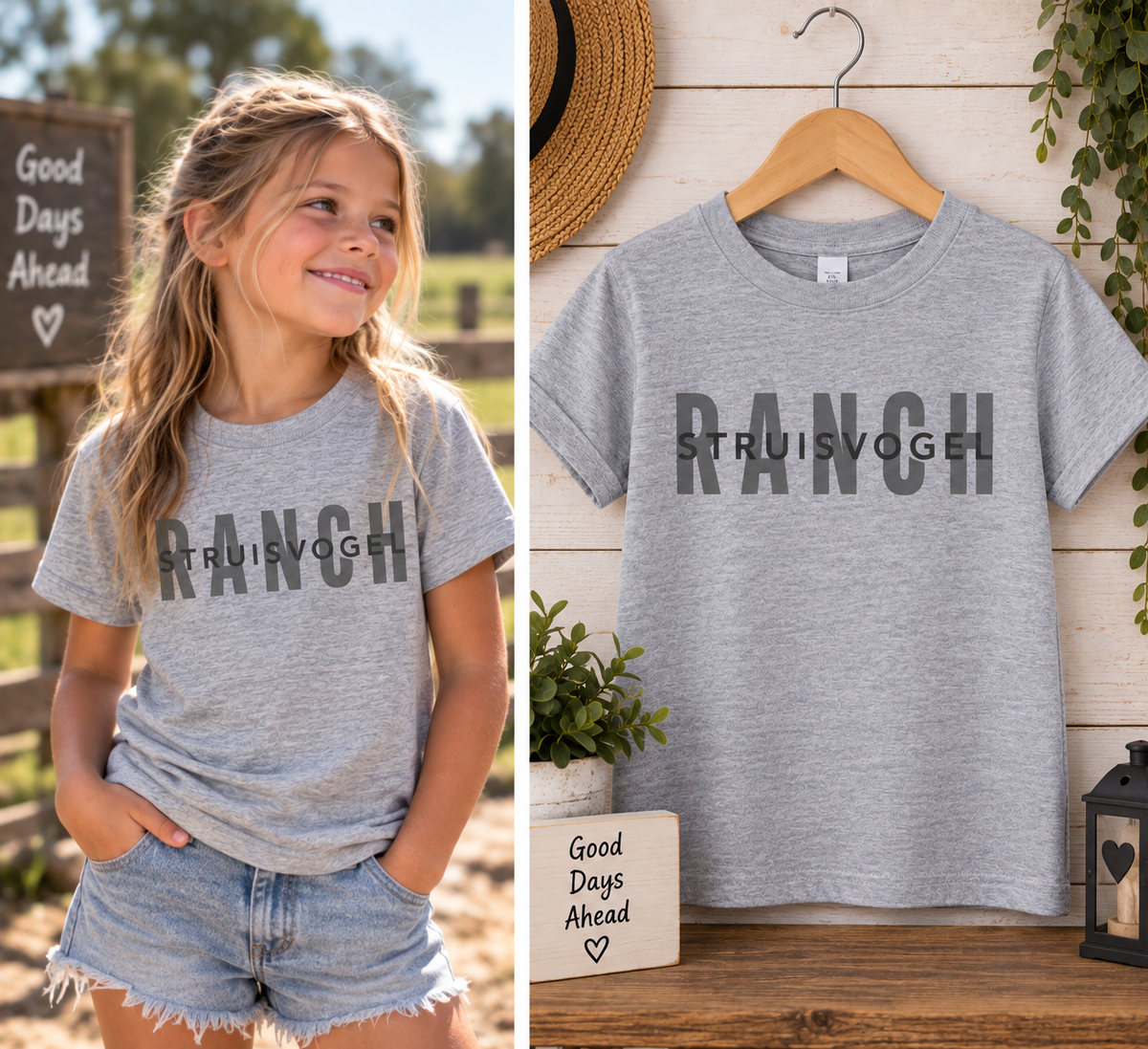 Kids T-Shirts Ostrich peeking