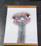 Ostrich canvas art