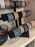 Ostrich Leather Cuff Bracelet