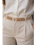 Ostrich Leather Women's Stretch Belts