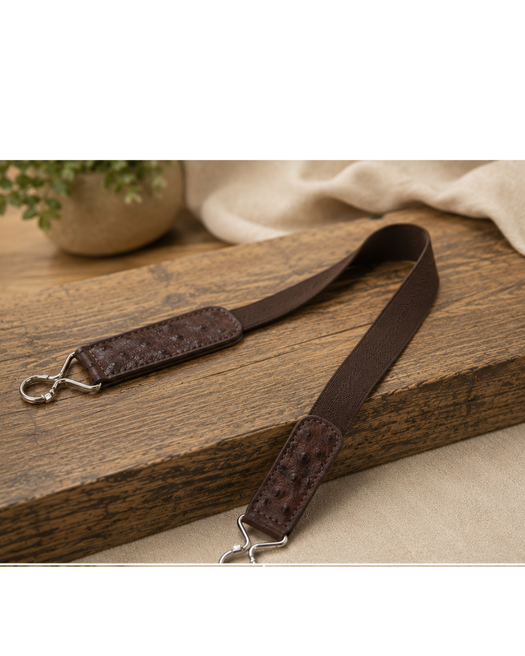 Ostrich Leather Women's Stretch Belts