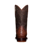 Men's genuine ostrich leather roper boot