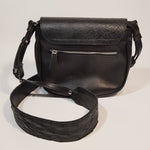 Crossbody bag- genuine ostrich leather