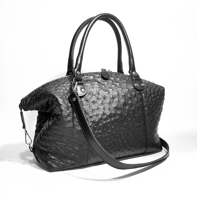 Large Genuine Ostrich Leather Purse