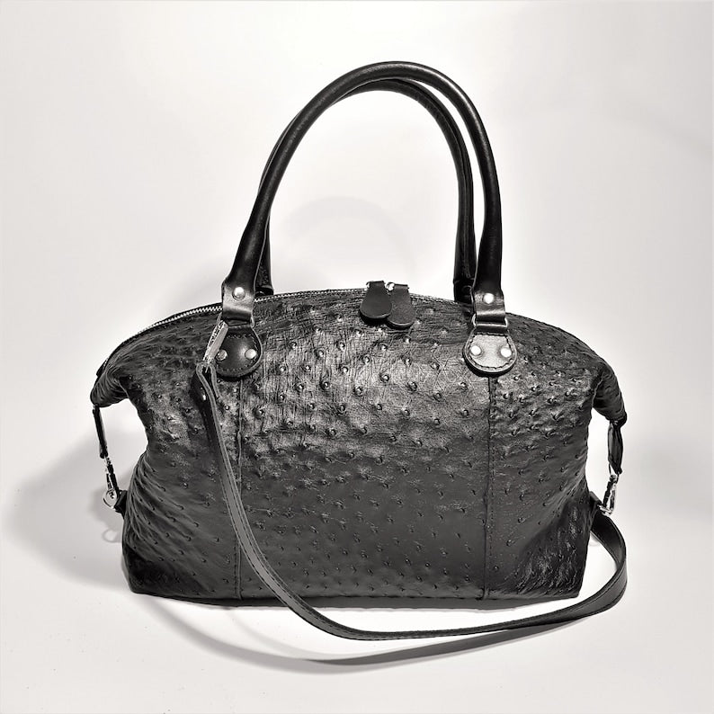 Large Genuine Ostrich Leather Purse