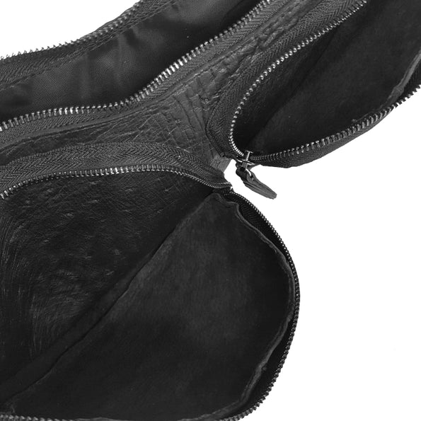 Ostrich Leather Large Sling Bag